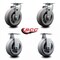 Service Caster 6 Inch Thermoplastic Rubber Caster Set with Roller Bearings 2 Swivel 2 Rigid SCC-20S620-TPRRF-2-R-2 - alternate 7